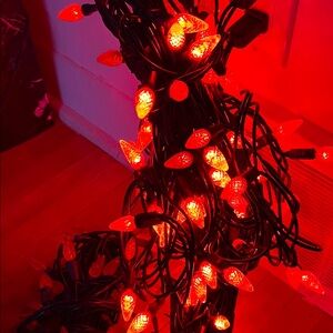 3 sets of outdoor led Festive Red Holiday String Lights 70 lights each